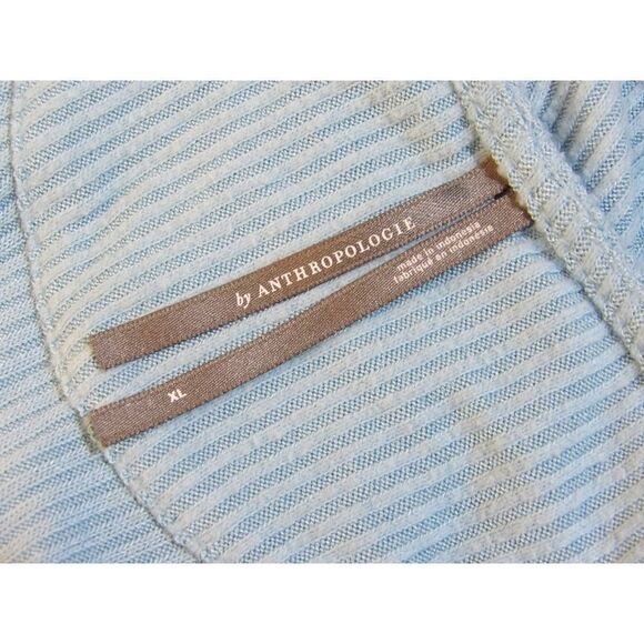 Anthropologie Womens Blue Ribbed Deep‎ V Wrap Sweater XL - Picture 4 of 5